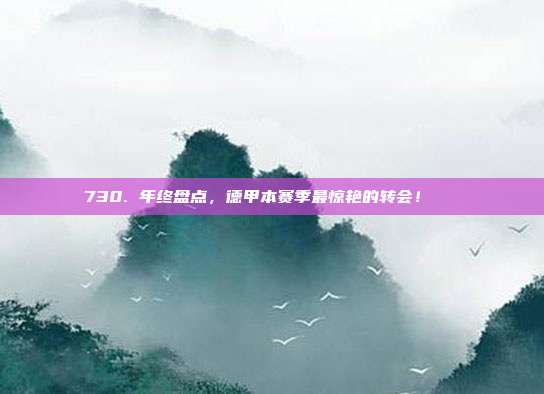 730. 年终盘点，德甲本赛季最惊艳的转会！🔟