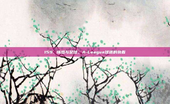 159. 情感与足球，A-League球迷的执着