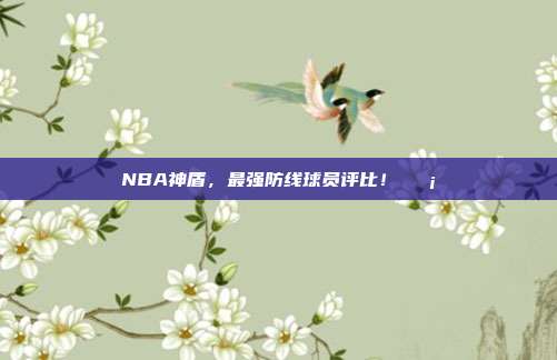 NBA神盾，最强防线球员评比！🛡️