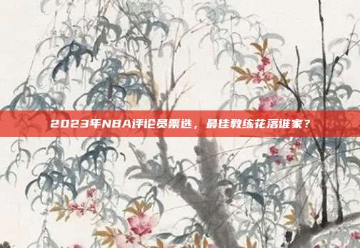 2023年NBA评论员票选，最佳教练花落谁家？