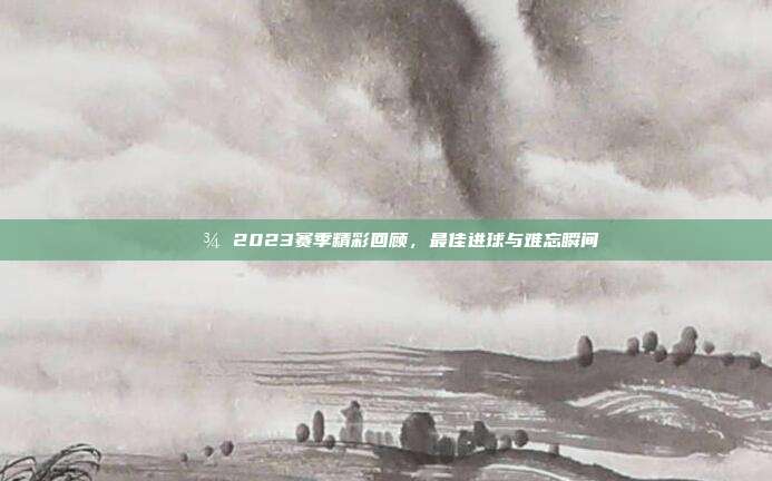 🍾 2023赛季精彩回顾，最佳进球与难忘瞬间