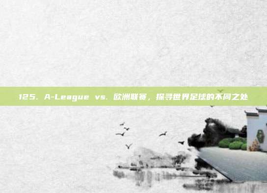 125. A-League vs. 欧洲联赛，探寻世界足球的不同之处